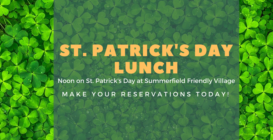 RSVP St. Patrick's Day Lunch