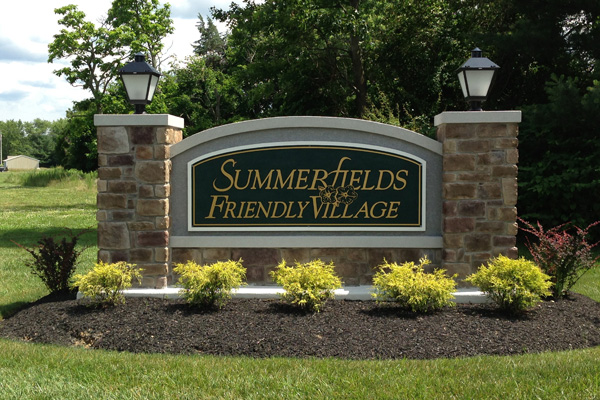 Summerfields Friendly Village Entrance Sign