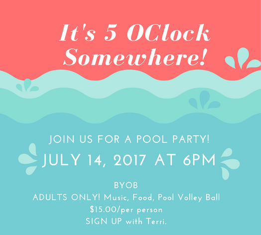 Pool Party Its 5 OClock Somewhere July 14 2017