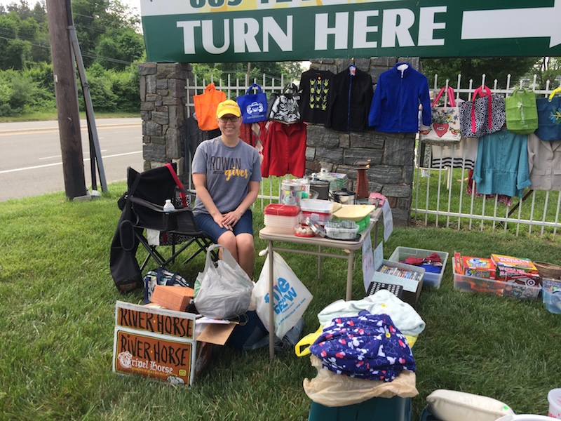 Summerfields Friendly Village Yard Sale Smiling Neighbor Ready to Sell