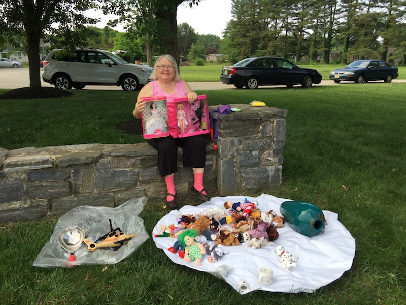 Summerfields Friendly Village Yard Sale Selling Toys