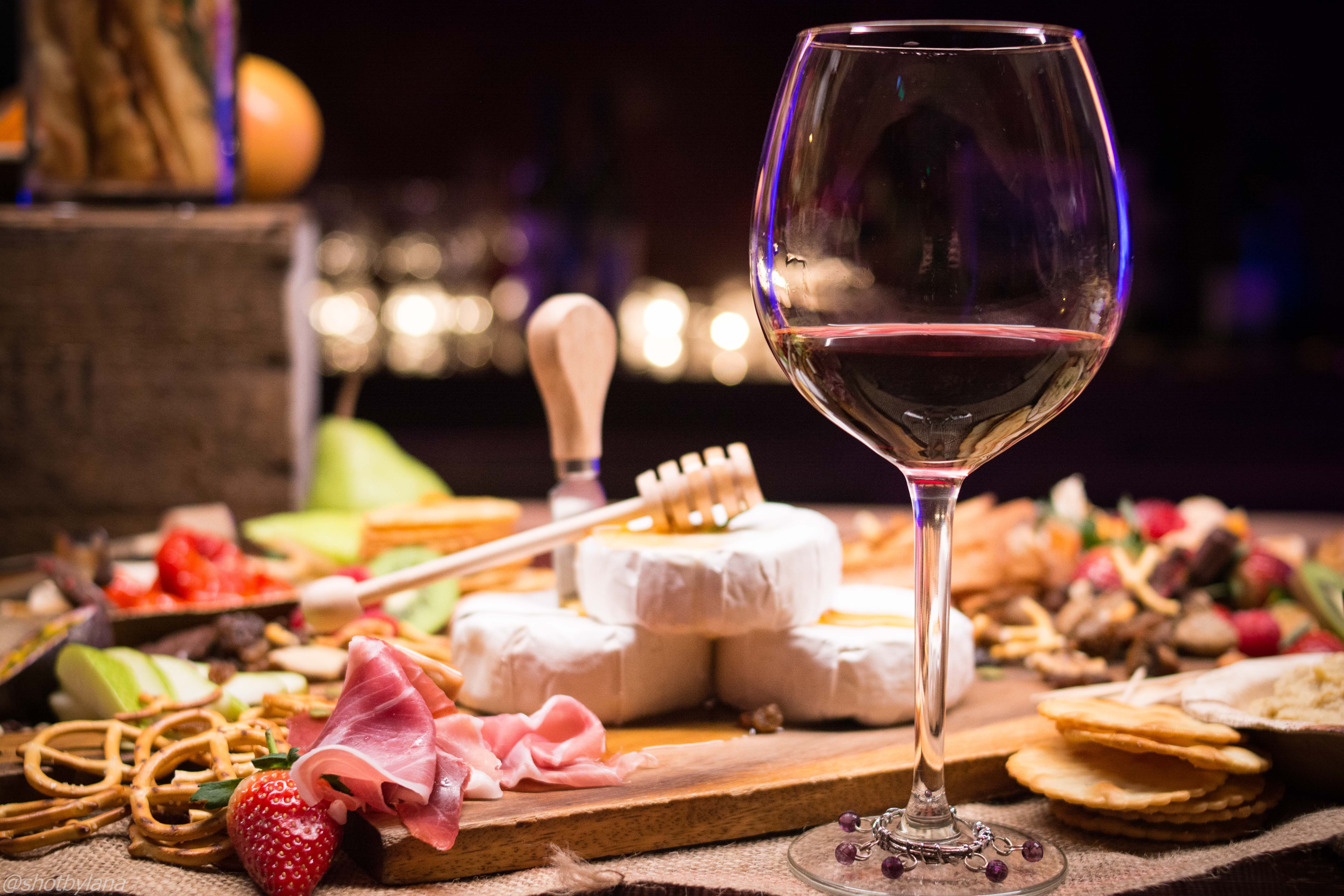 Wine Paired with a Cheese Meat Platter