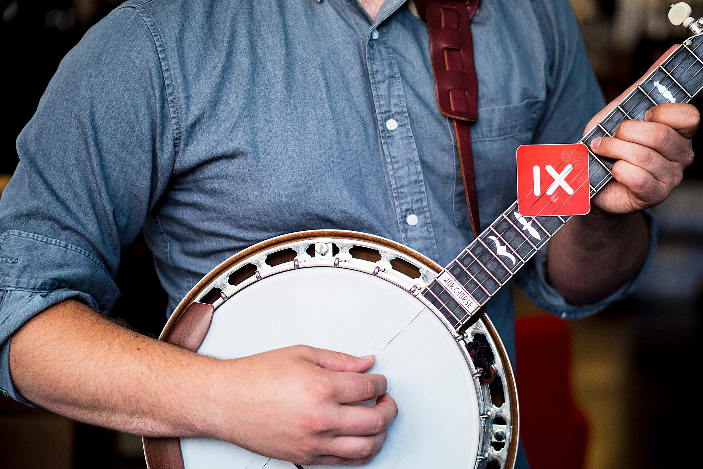 Blue Grass Concert Summerfields Friendly Village Man Playing Banjo