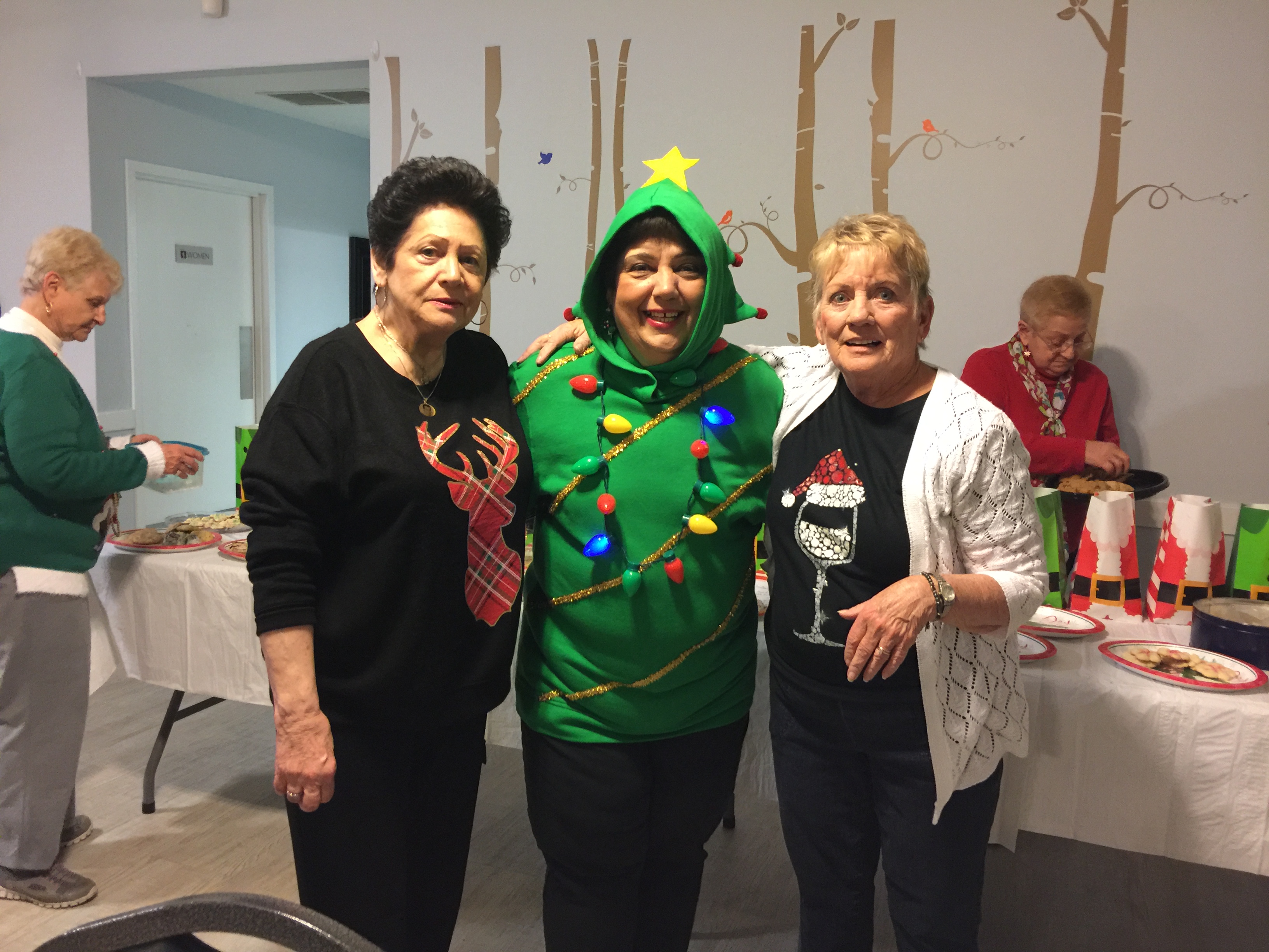 Marlene, Gail, and Jane at the Cookie Exchange