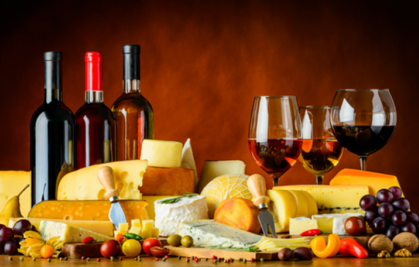 wine and cheese
