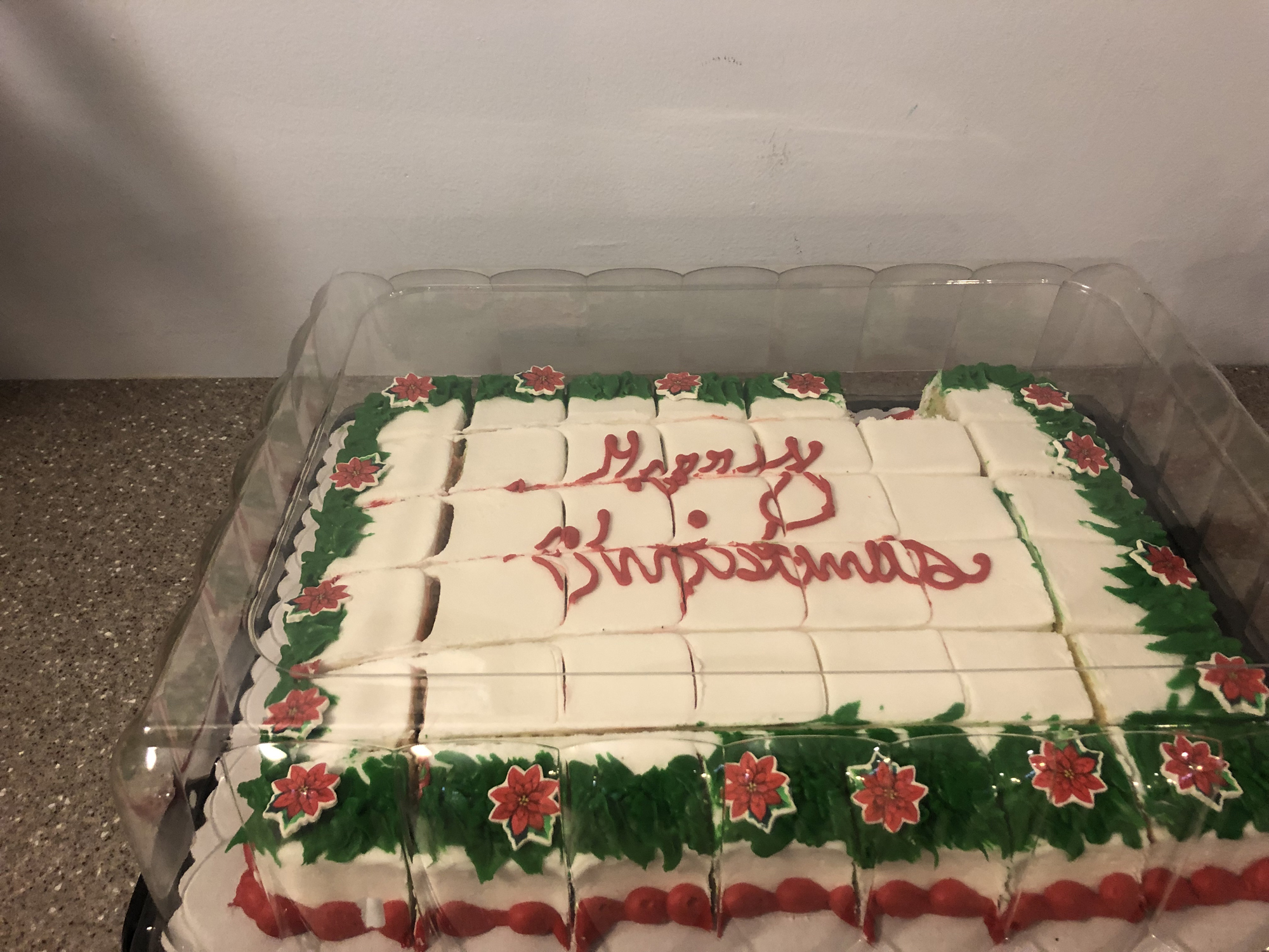 Merry Christmas Cake friendly village williamstown nj
